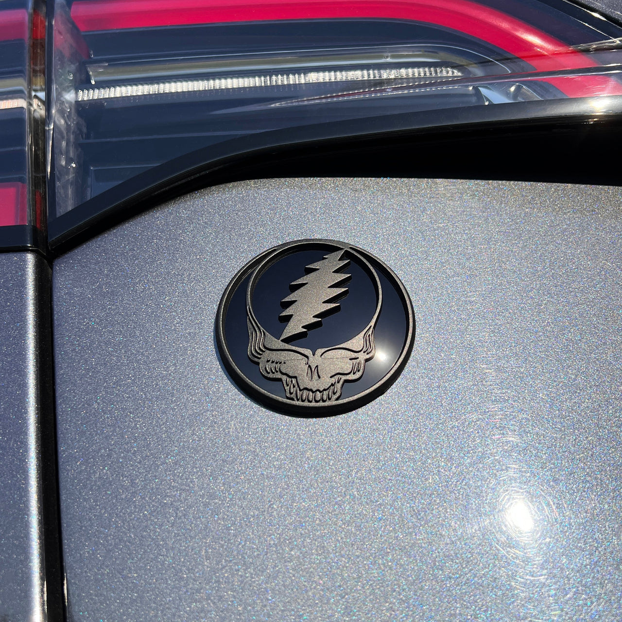 The Stealie 2.0 Badge - Black on Black