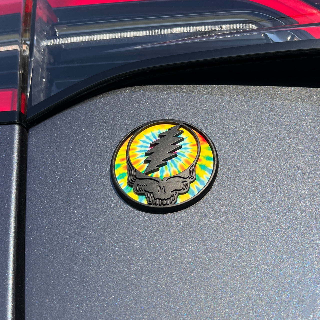 The Stealie 2.0 Badge - Matte Black & Tie Dye