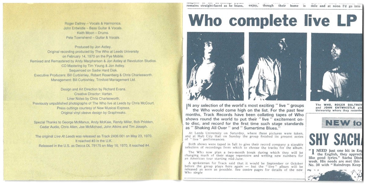 The Who – Live At Leeds (Remastered CD) - Close-Up