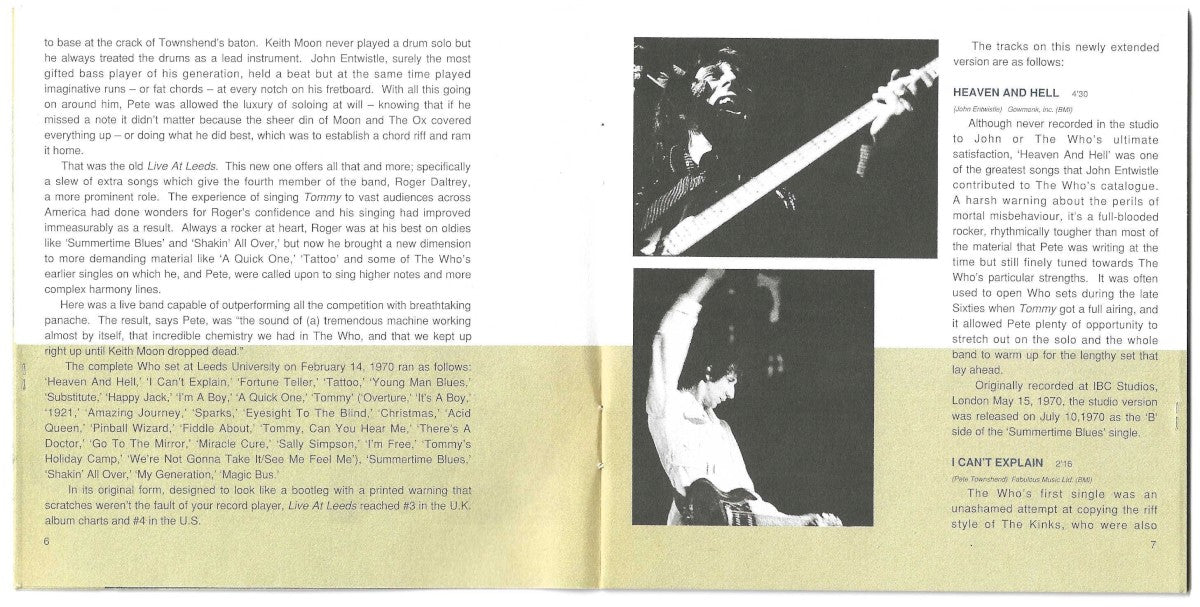 The Who – Live At Leeds (Remastered CD) - Side View
