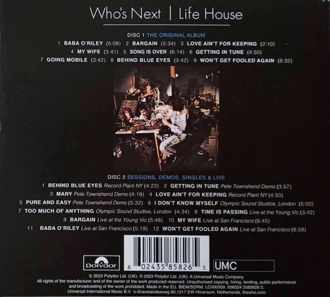 The Who – Who's Next | Life House: Remastered (Deluxe 2-CD) - Back