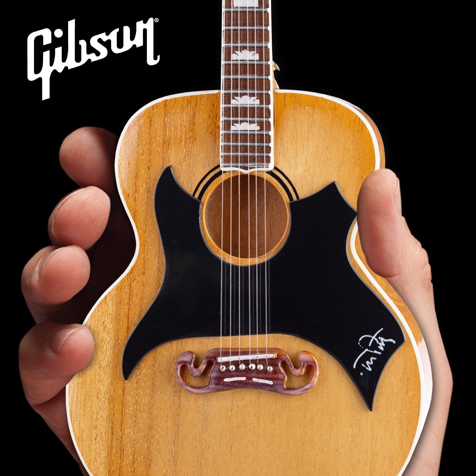 稀少 GIBSON SJ-200 ミニチュアギター 模型 スタンド ケース付 稀少 GIBSON SJ-200 ミニチュアギター 模型 スタンド ケース付