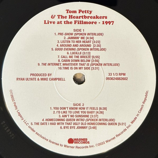 Tom Petty & The Heartbreakers – Live At The Fillmore, 1997 (3-LP Vinyl) - Side View