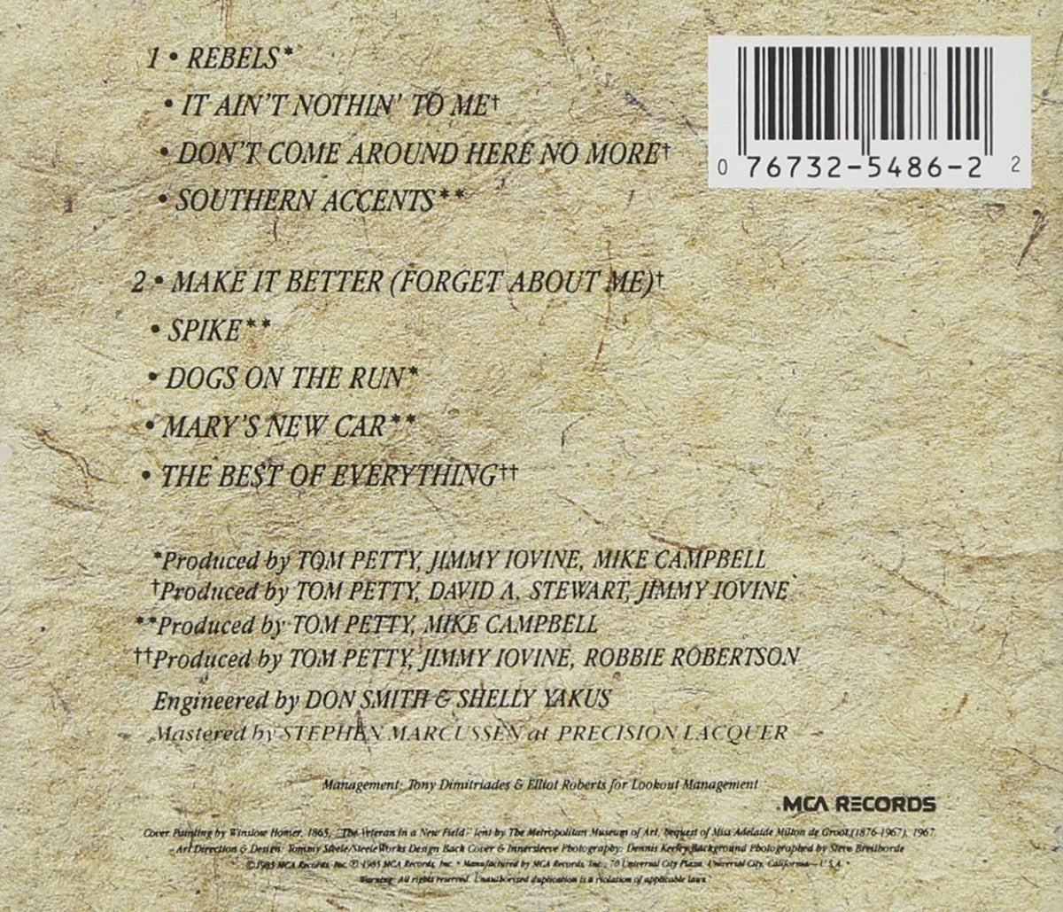 Tom Petty & The Heartbreakers – Southern Accents (CD) - Detail