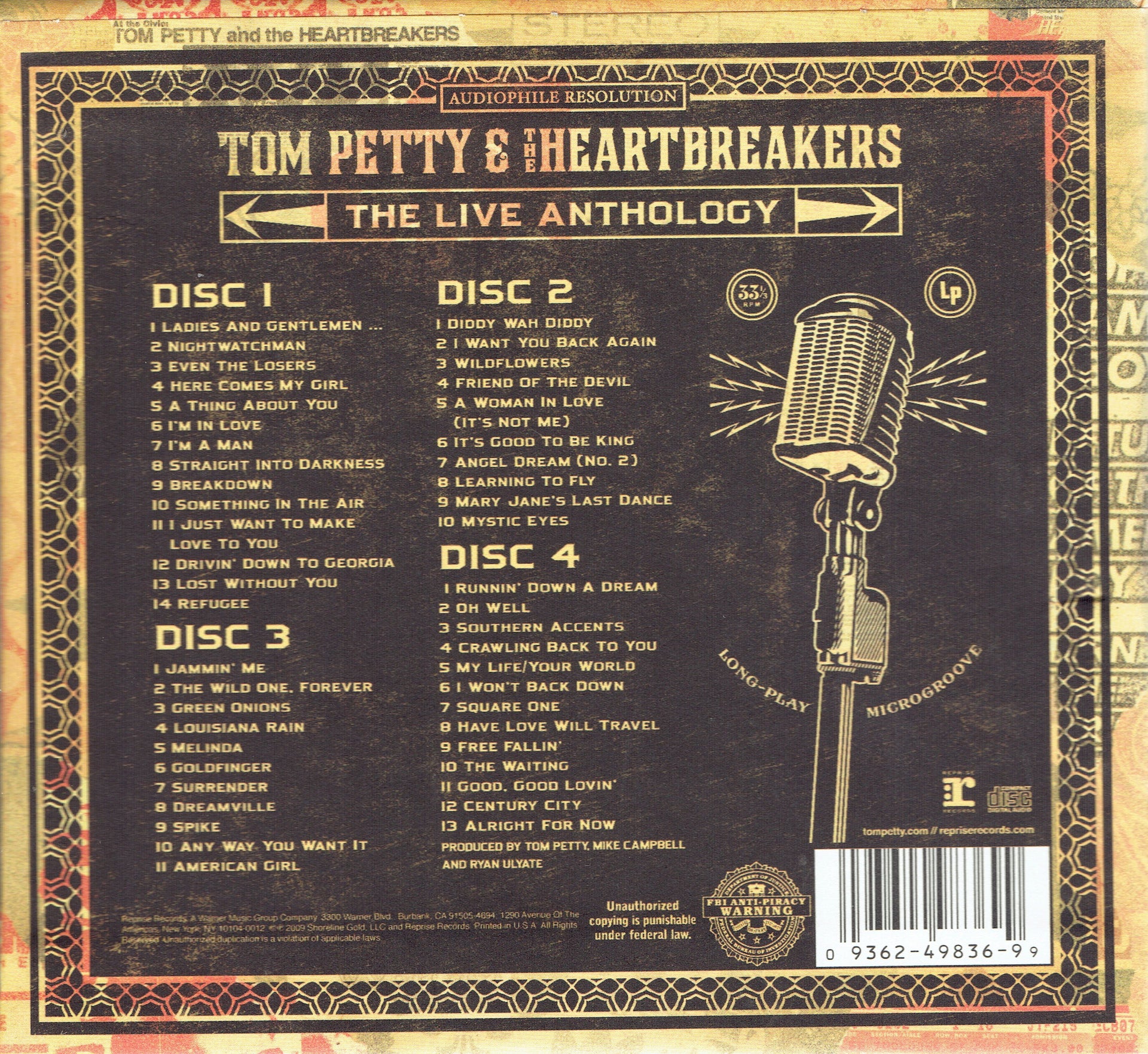Tom Petty & The Heartbreakers – The Live Anthology (4-CD) - Detail