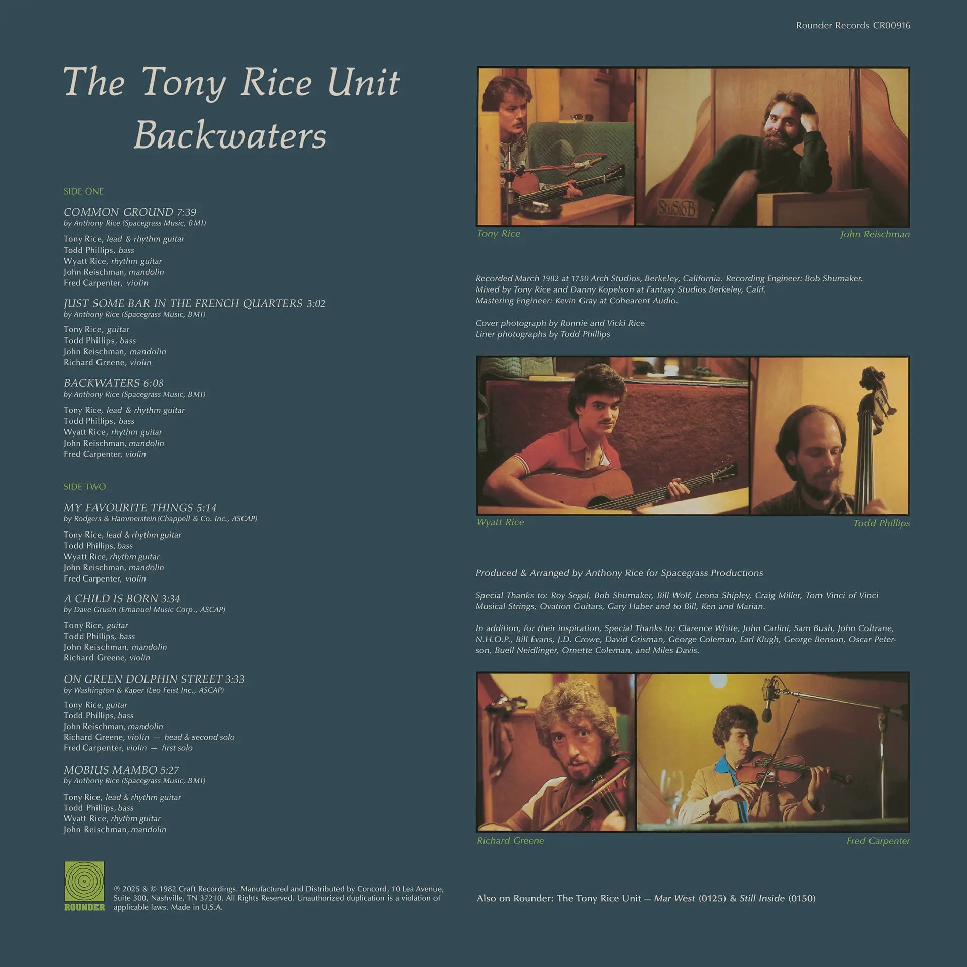 Tony Rice Unit – Backwaters (LP Vinyl)