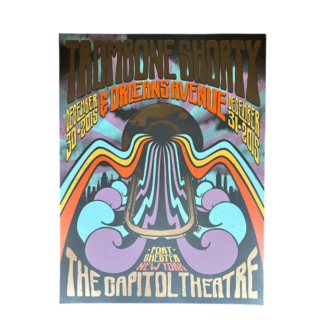 Trombone Shorty at The Capitol Theatre Foil Poster (December 30-31, 2015)