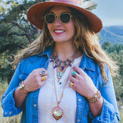 Grateful Dead Steal Your Prism Necklace | Rose Gold Hiouchi Jewels / Rose & Bolt Grateful Dead Jewelry Necklace {{Shop name}}