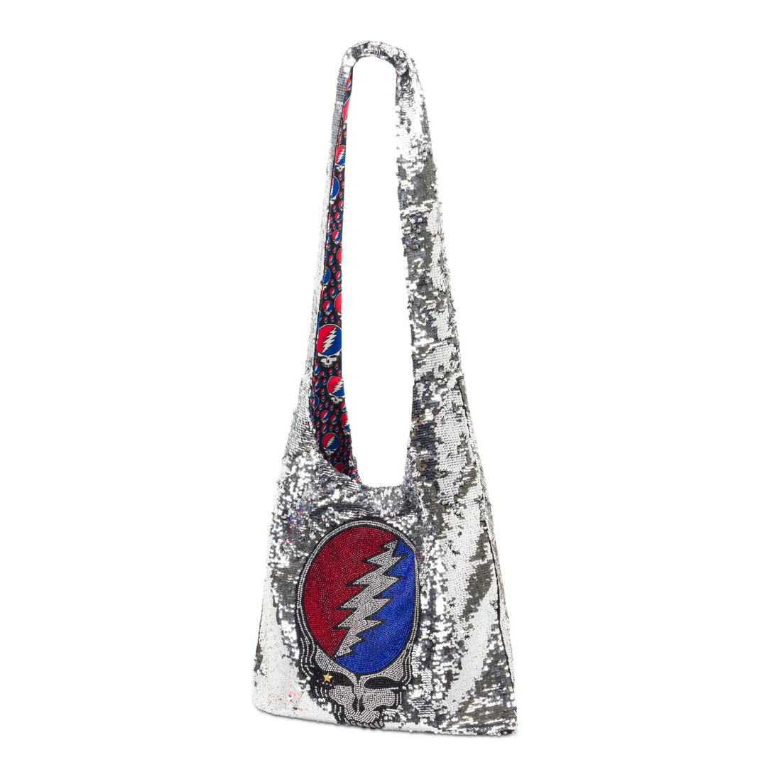 Grateful Dead Stealie Sequin Crossbody Bag