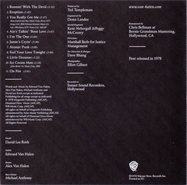Van Halen – Van Halen (CD)