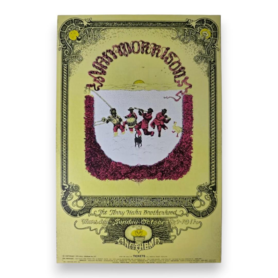 Van Morrison, Captain Beefheart & The Magic Band, The Jerry Hahn Brotherhood, The Fillmore West by Norman Orr | October 8-11, 1970 | Vintage Handbill - Front