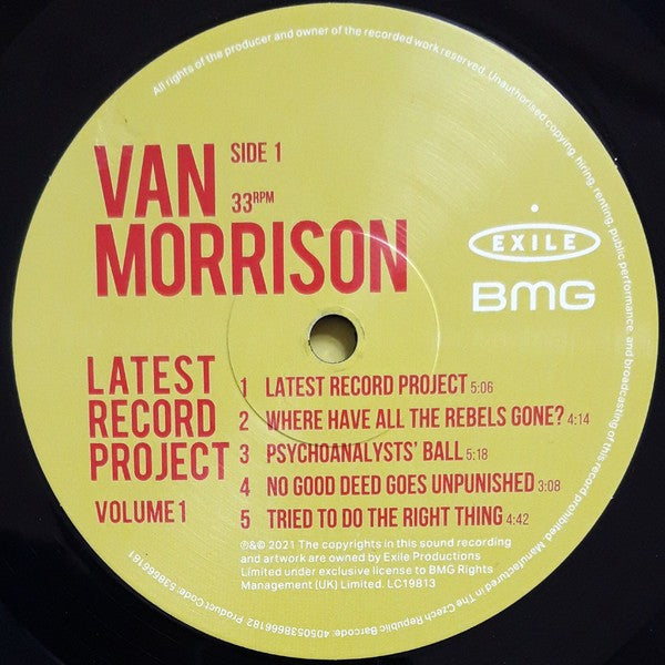 Van Morrison – Latest Record Project Volume 1 (3-LP Vinyl) - Label
