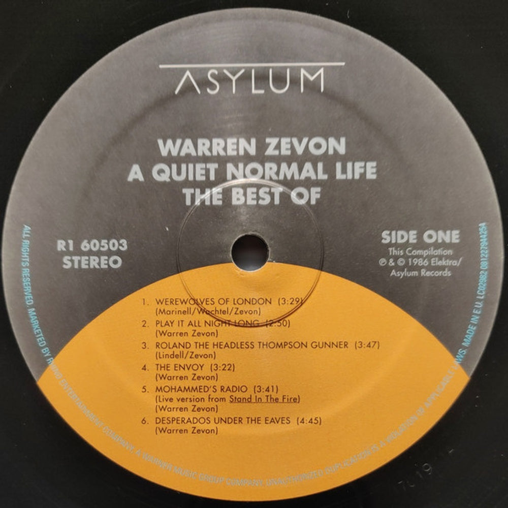 Warren Zevon – A Quiet Normal Life: The Best Of Warren Zevon (LP Vinyl)
