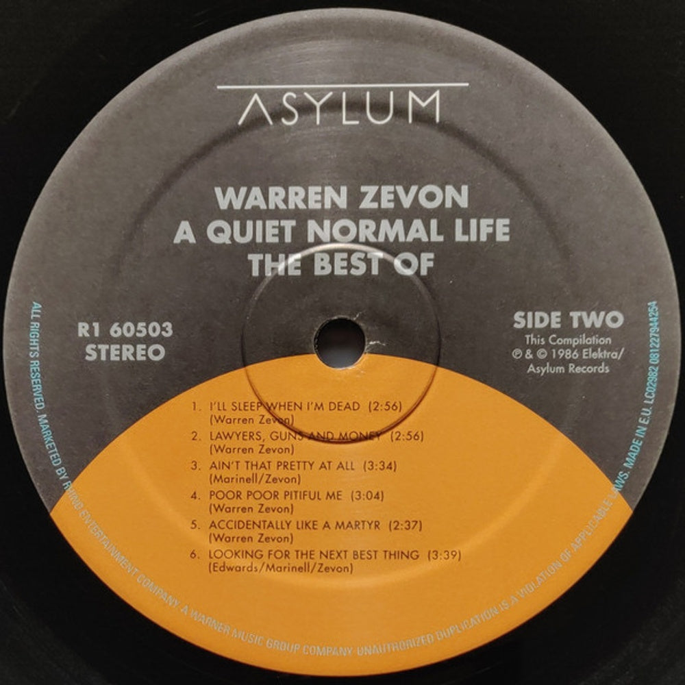 Warren Zevon – A Quiet Normal Life: The Best Of Warren Zevon (LP Vinyl)