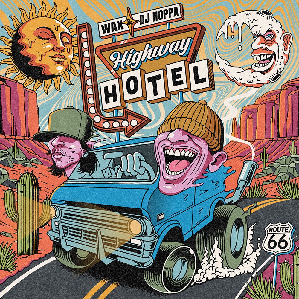 Wax & DJ Hoppa – Highway Hotel (Pink and Green LP Vinyl)