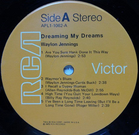 Waylon Jennings – Dreaming My Dreams (CD) - Alternate View