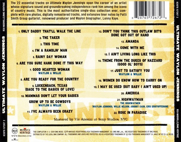 Waylon Jennings – Ultimate Waylon Jennings (CD) - Detail