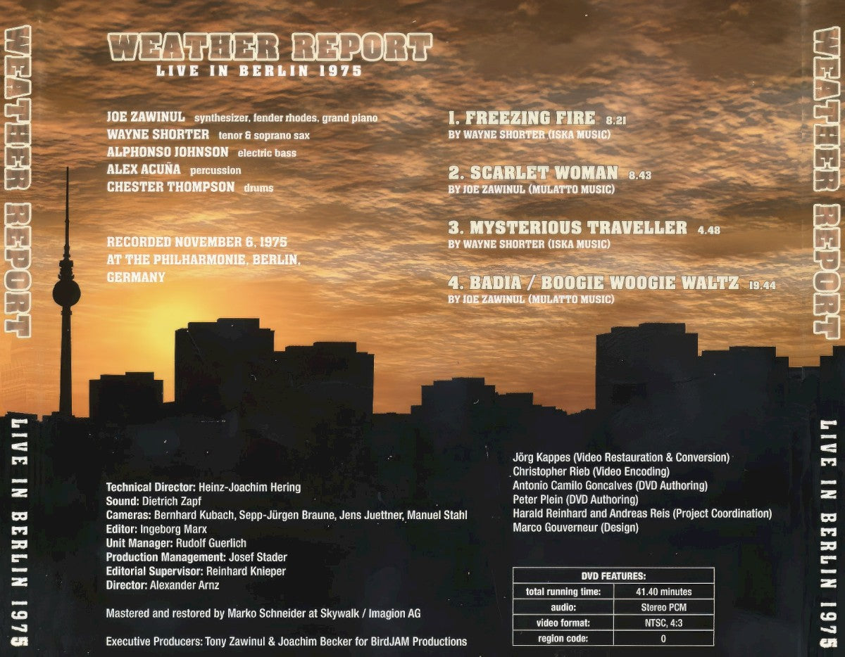Back Cover: Weather Report – Live in Berlin 1975 Vinyl LP | Relix