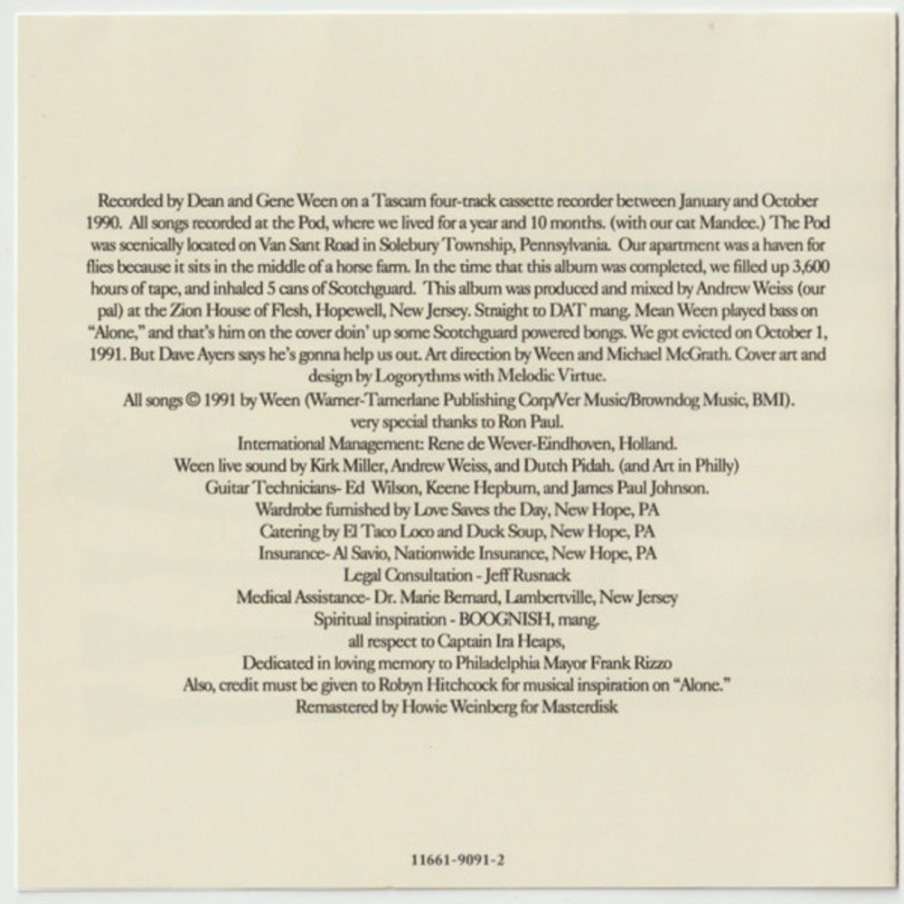 Back Cover: Ween – The Pod CD | Relix