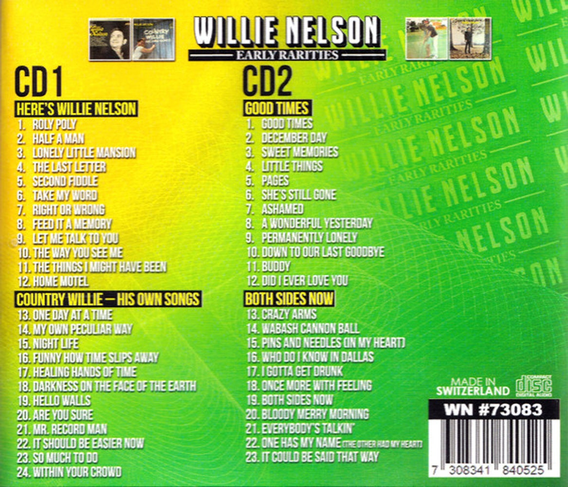 Willie Nelson – Here's Willie Nelson / Country Willie / Good Times (2-CD) - Detail