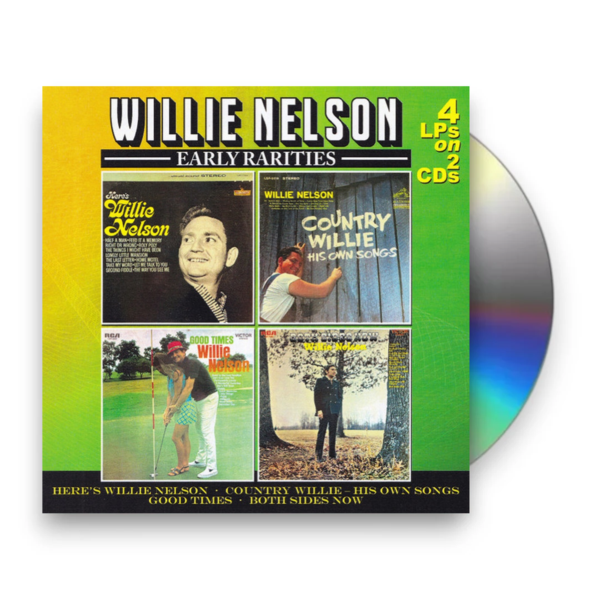 Willie Nelson – Here's Willie Nelson / Country Willie / Good Times (2-CD) - Front