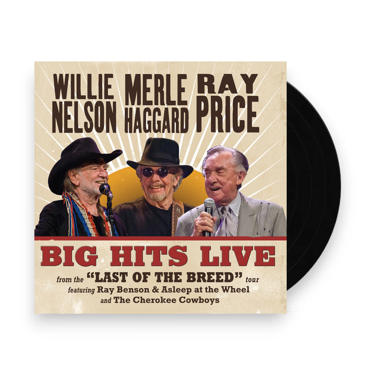 Willie Nelson / Merle Haggard / Ray Price – Big Hits Live From The Last Of The Breed Tour (LP Vinyl) - Front