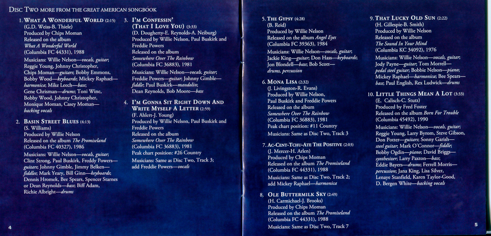 Willie Nelson – Stardust (CD) - Side View