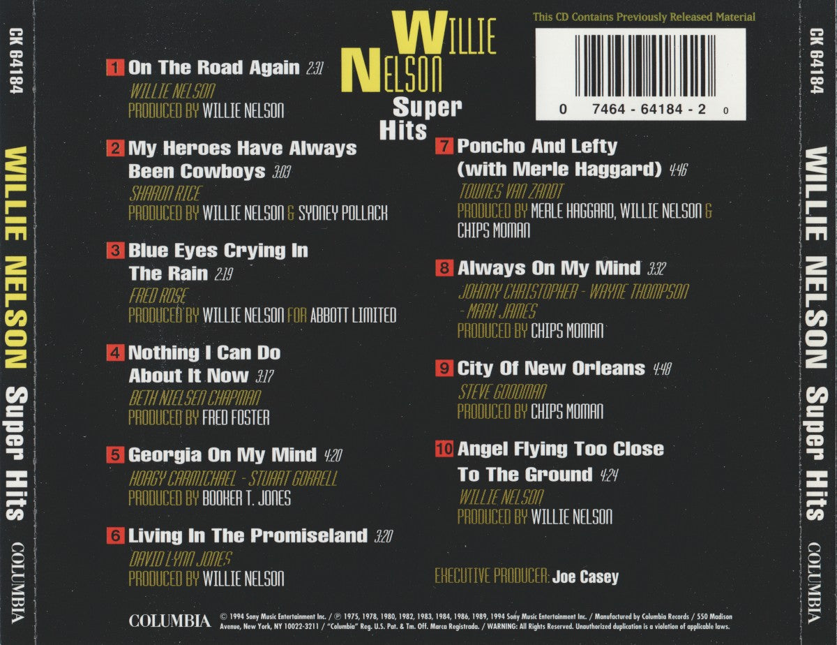 Willie Nelson – Super Hits (CD) - Detail