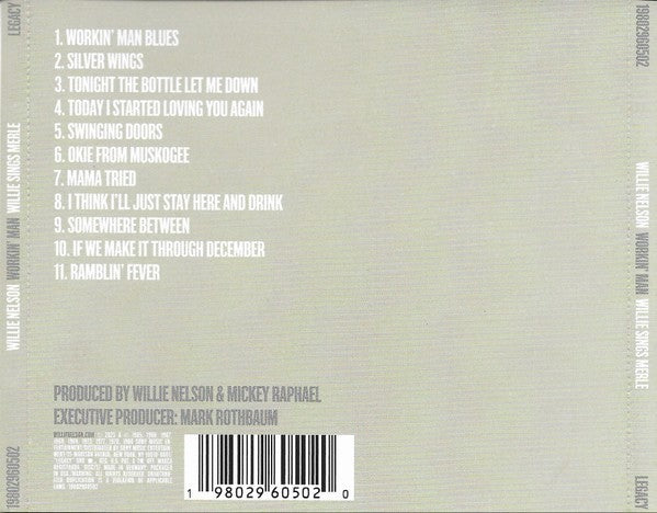 Willie Nelson – Workin' Man: Willie Sings Merle (CD)