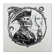 "Winter A" Brilliant White Letterpress Print by Munk One