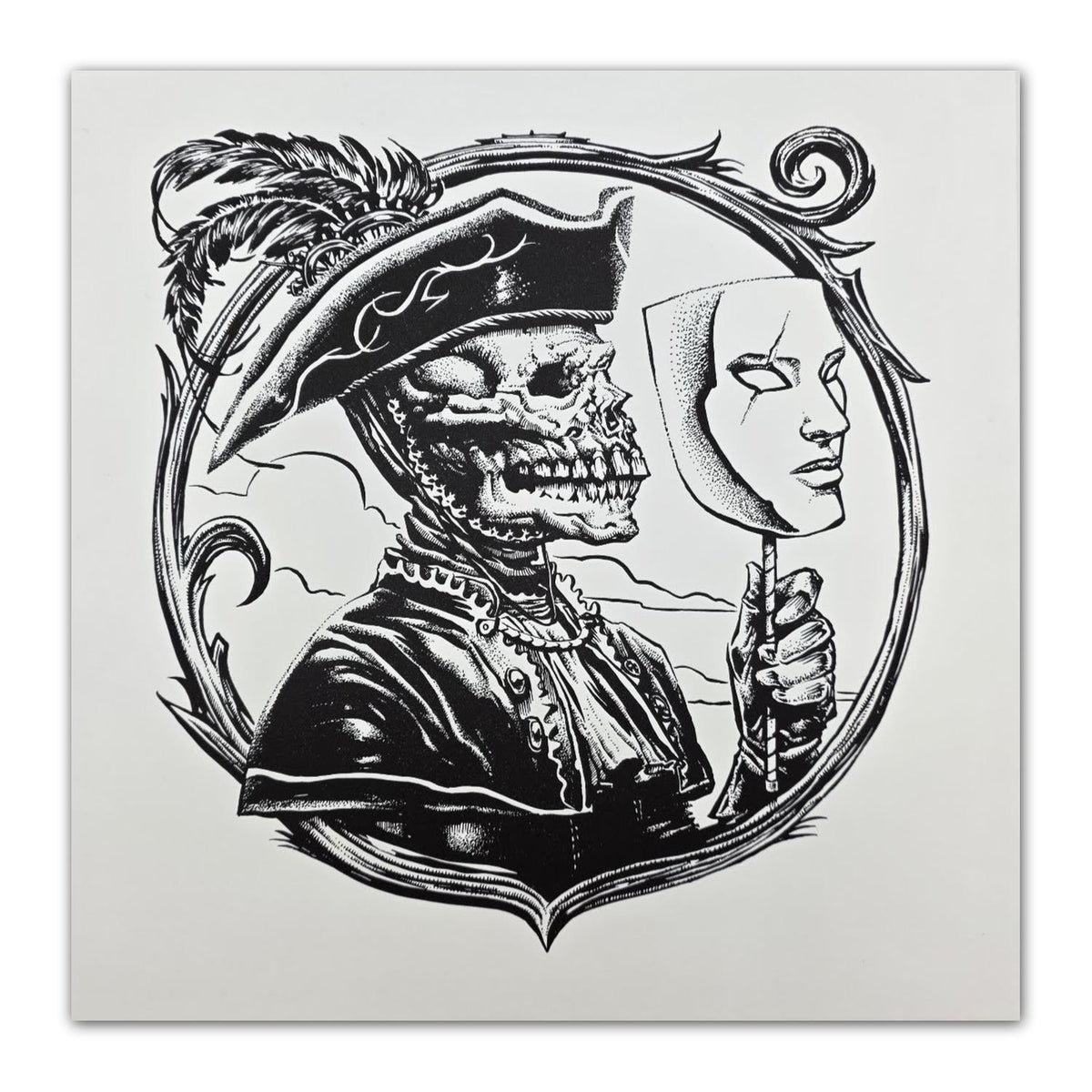 "Winter A" Brilliant White Letterpress Print by Munk One
