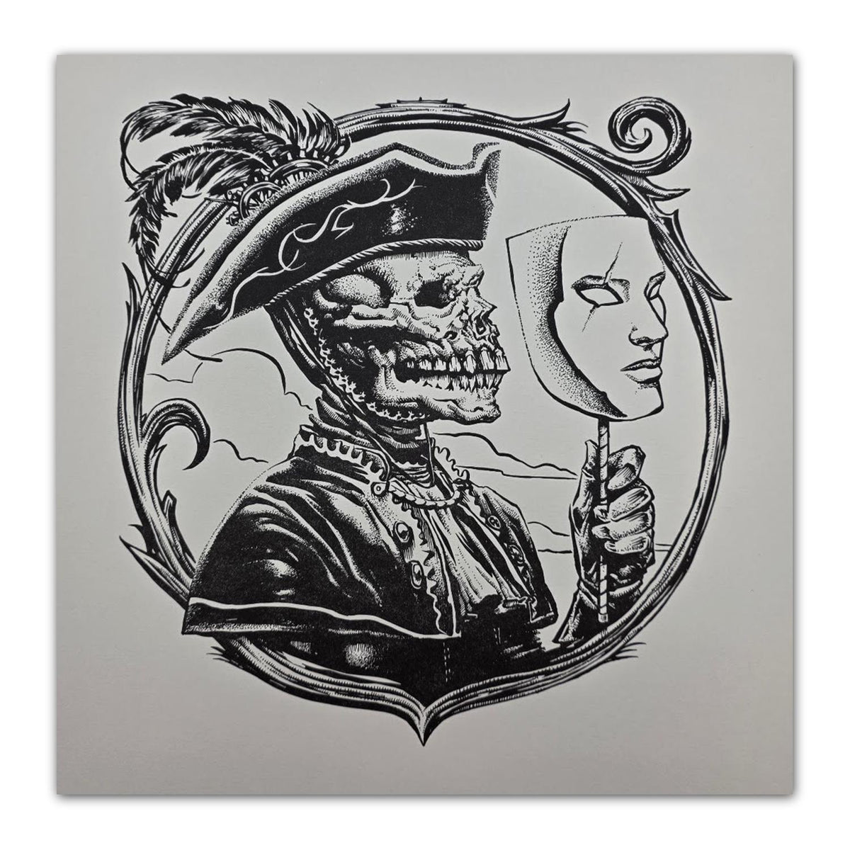 "Winter A" Grey Letterpress Print by Munk One