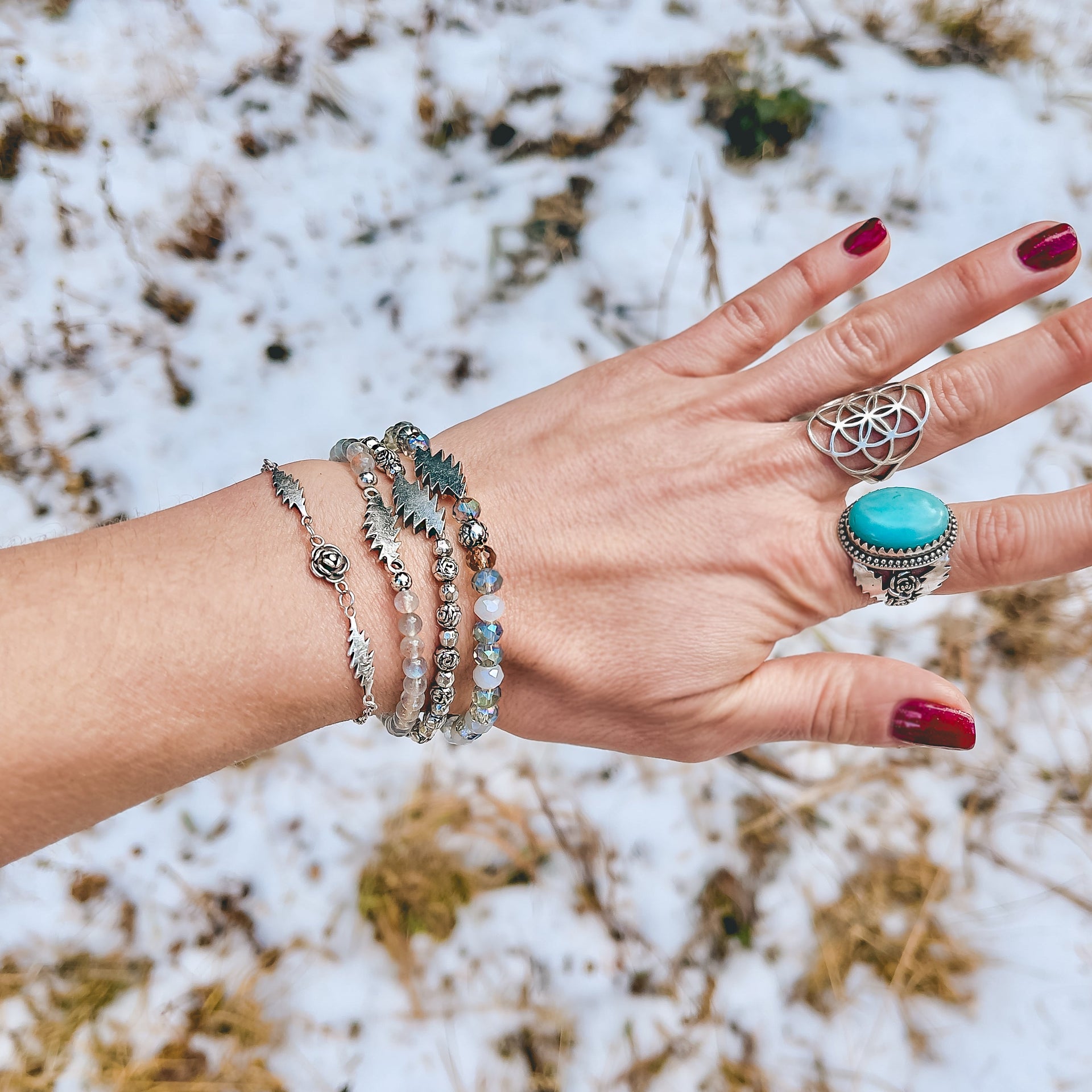 Winterland Bracelet Set | Silver
