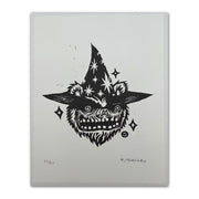 "Wizard Beastie" Lino Cut Print by Munk One