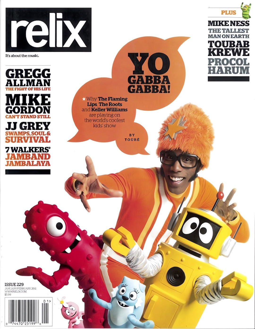 Yo Gabba Gabba - January/February 2011 Relix Issue