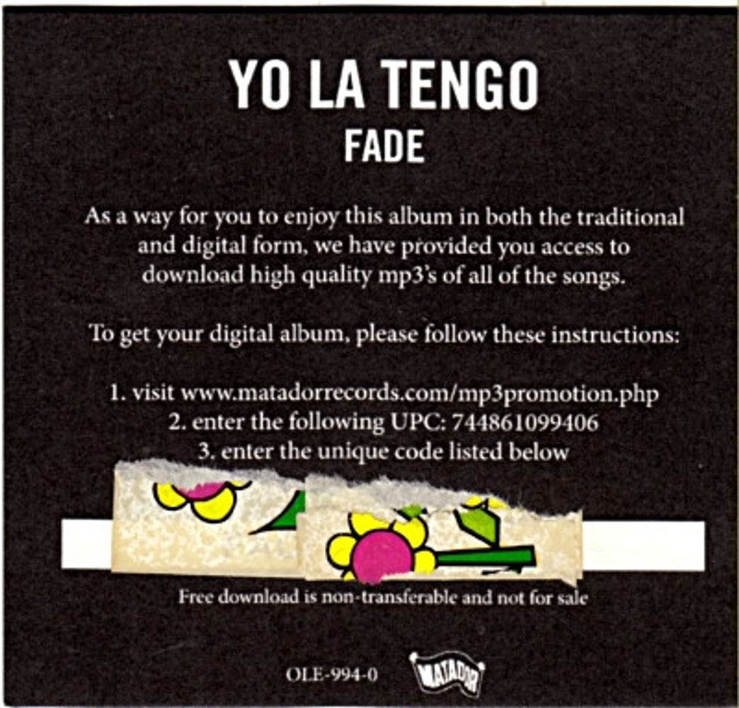 Yo La Tengo – Fade (LP Vinyl)