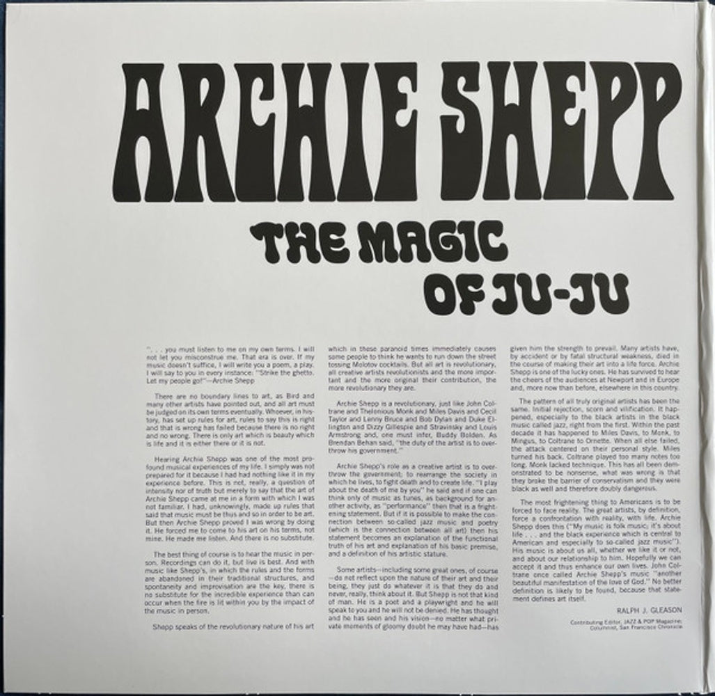 Back Cover 2: Archie Shepp – Magic Of Ju-Ju (Verve By Request Series, 180 Gram LP Vinyl) Vinyl LP | Relix