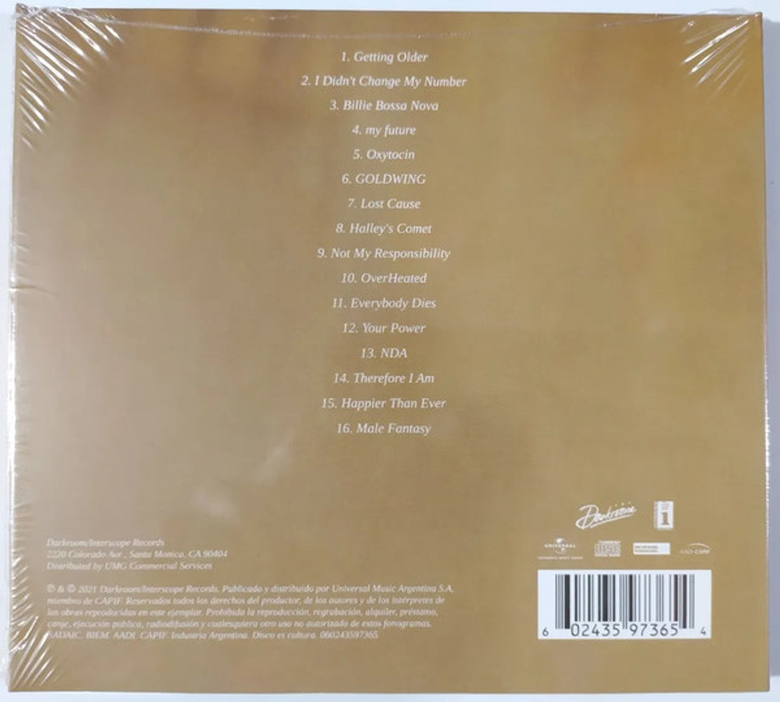 Back Cover 2: Billie Eilish – Happier Than Ever (CD) CD | Relix