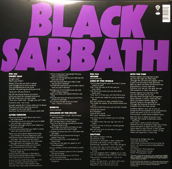 Back Cover 2: Black Sabbath – Master Of Reality: Deluxe Edition (2-LP Vinyl) Vinyl LP | Relix