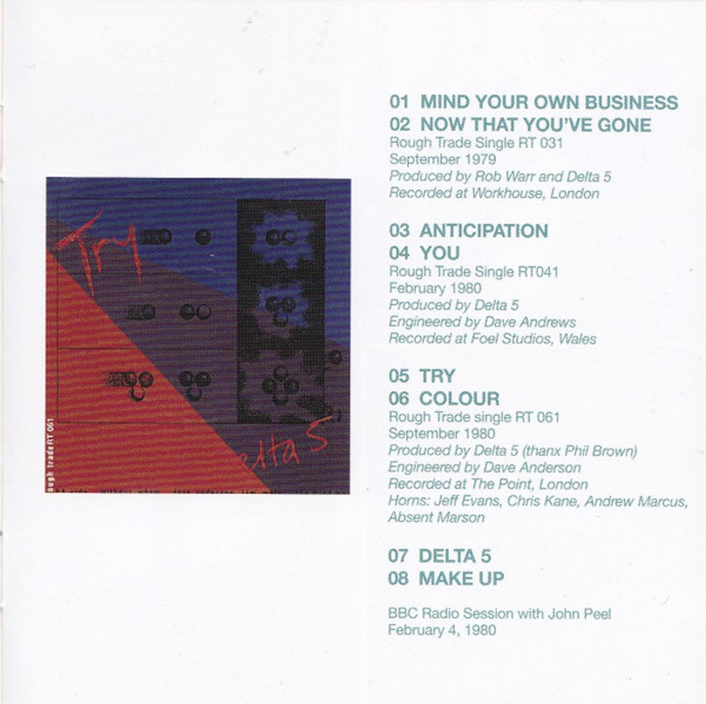 Back Cover 2: Delta 5 – Singles and Sessions 1979-81 CD | Relix