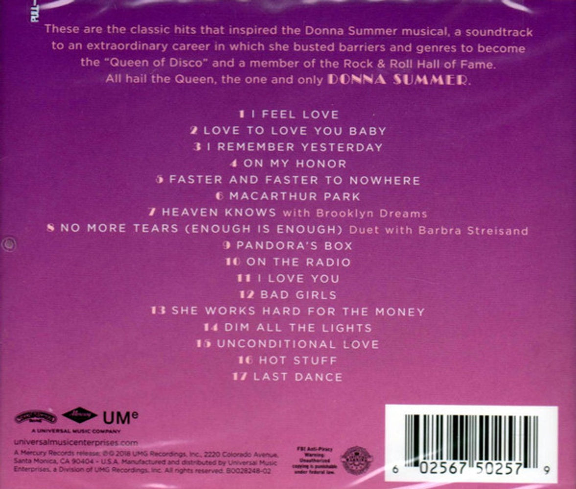 Back Cover 2: Donna Summer – Summer: The Original Hits (CD) CD | Relix