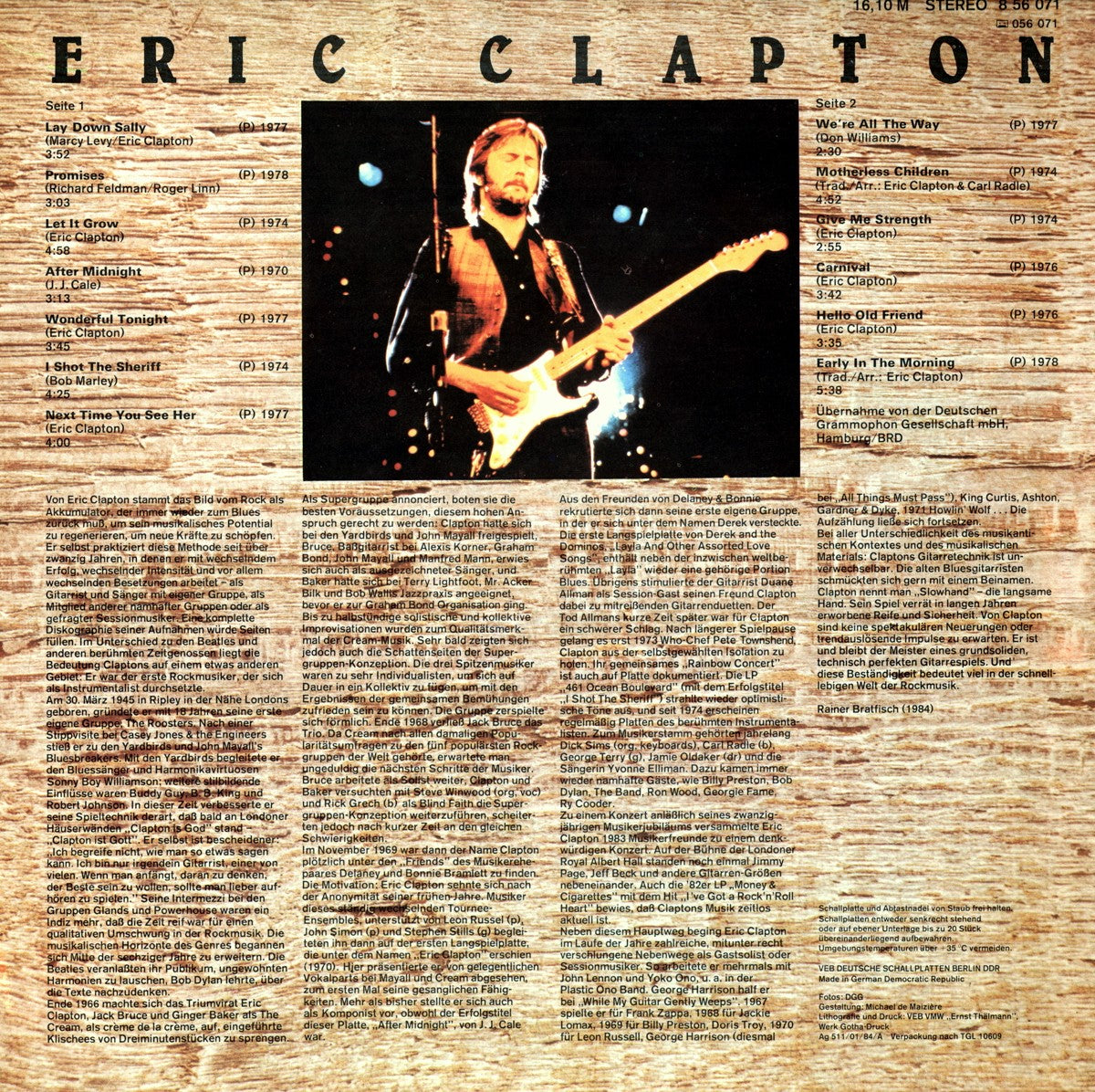 Back Cover 2: Eric Clapton – Eric Clapton Vinyl LP | Relix