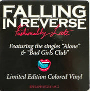 Back Cover 2: Falling In Reverse – Fashionably Late (Reissue LP Vinyl) Vinyl LP | Relix