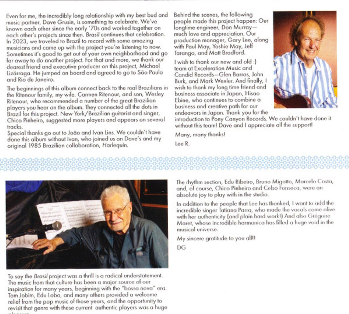 Back Cover 2: Lee Ritenour  / Grusin,Dave – Brasil CD | Relix