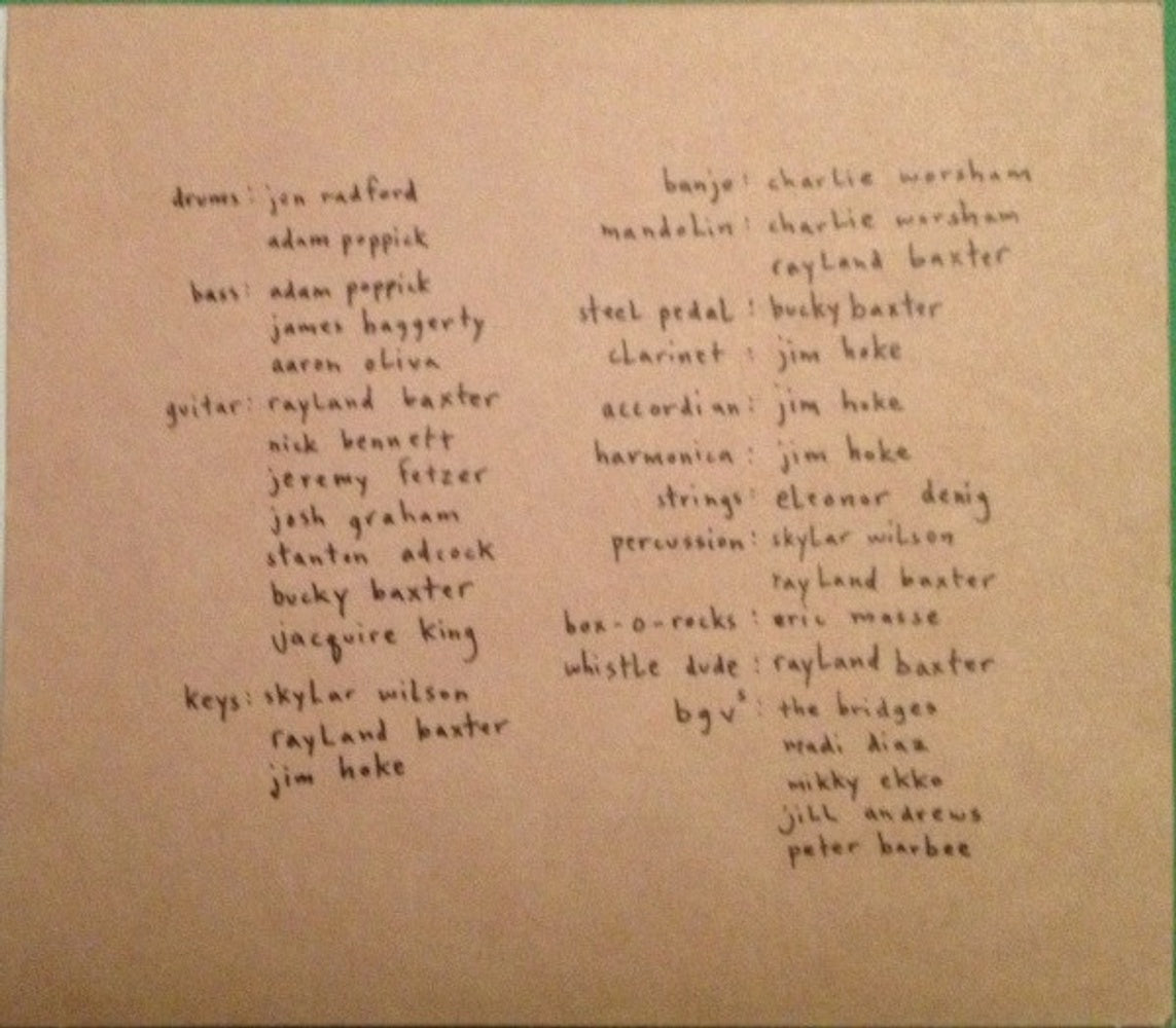 Back Cover 2: Rayland Baxter – Feathers & Fishooks CD | Relix