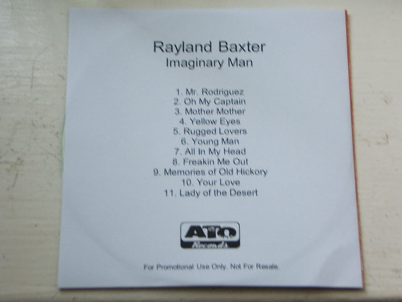 Back Cover 2: Rayland Baxter – Imaginary Man CD | Relix