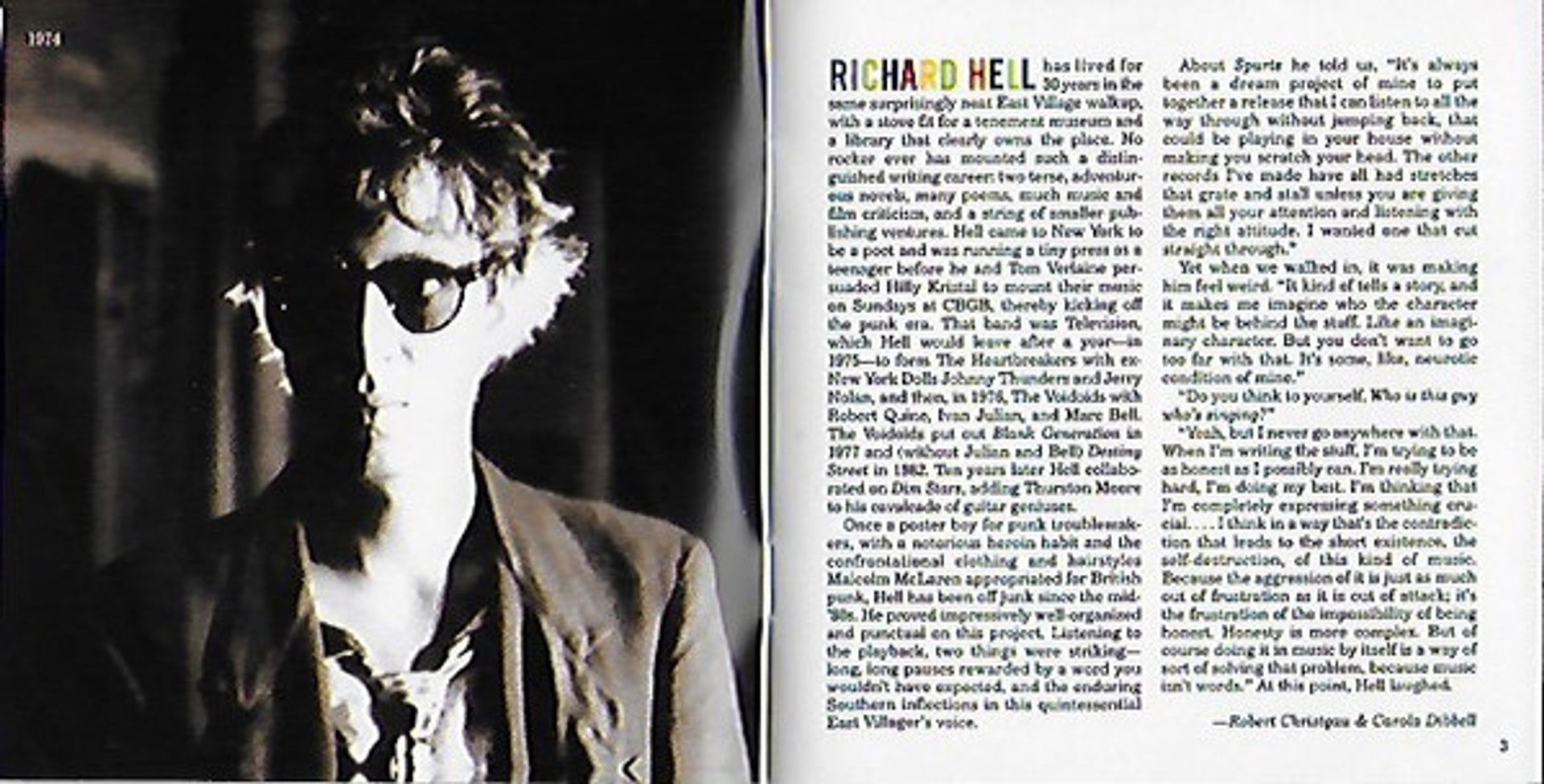 Back Cover 2: Richard Hell – Spurts: The Richard Hell Story (Remastered CD) CD | Relix