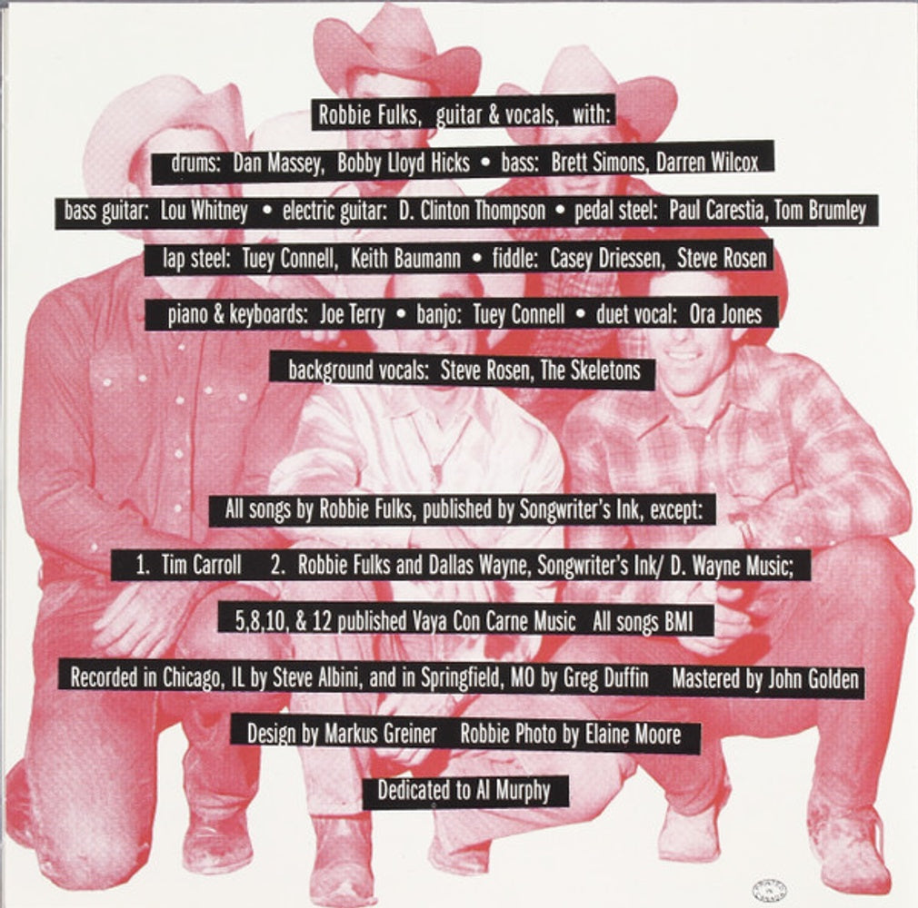Back Cover 2: Robbie Fulks – Country Love Songs CD | Relix