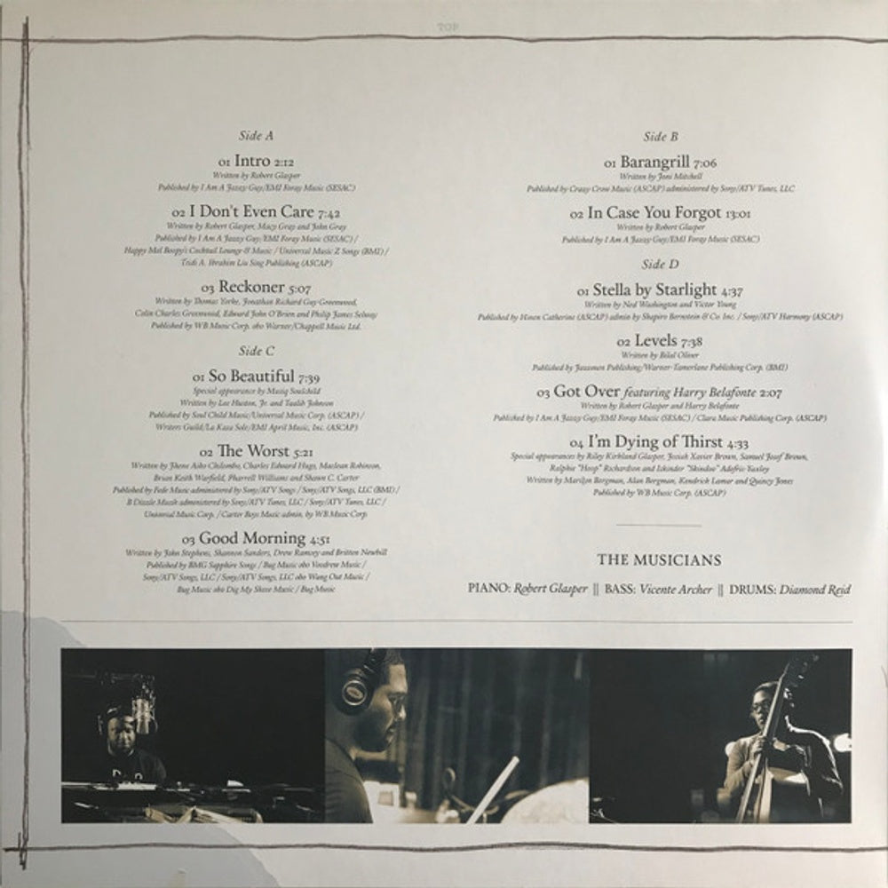 Back Cover 2: Robert Glasper – Covered (The Robert Glasper Trio Recorded Live At Capitol Studios LP Vinyl) Vinyl LP | Relix