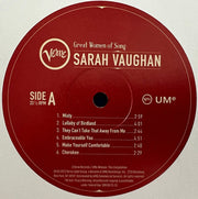 Back Cover 2: Sarah Vaughan – Great Women Of Song: Sarah Vaughan Vinyl LP | Relix